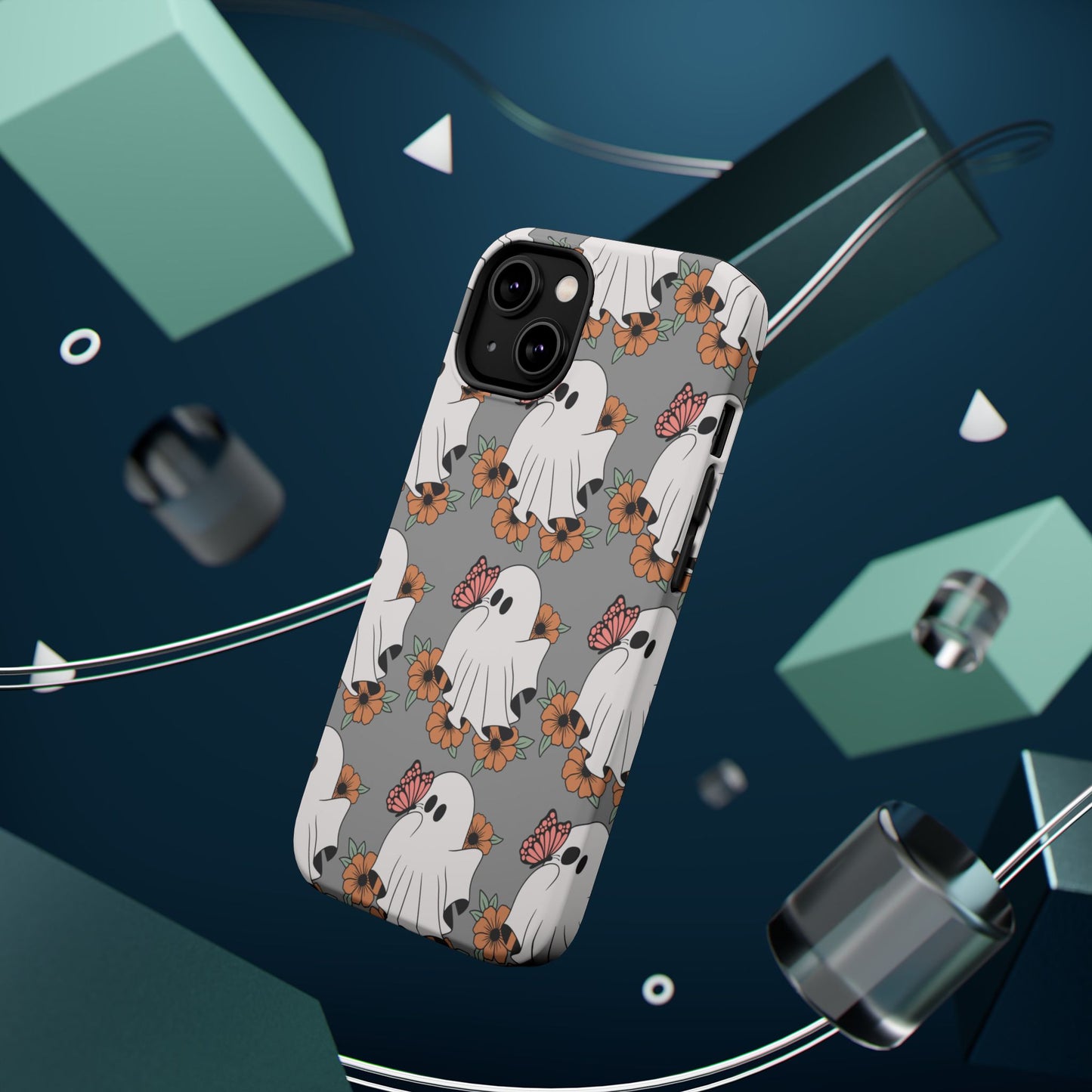 Cute Ghost Floral Phone Case