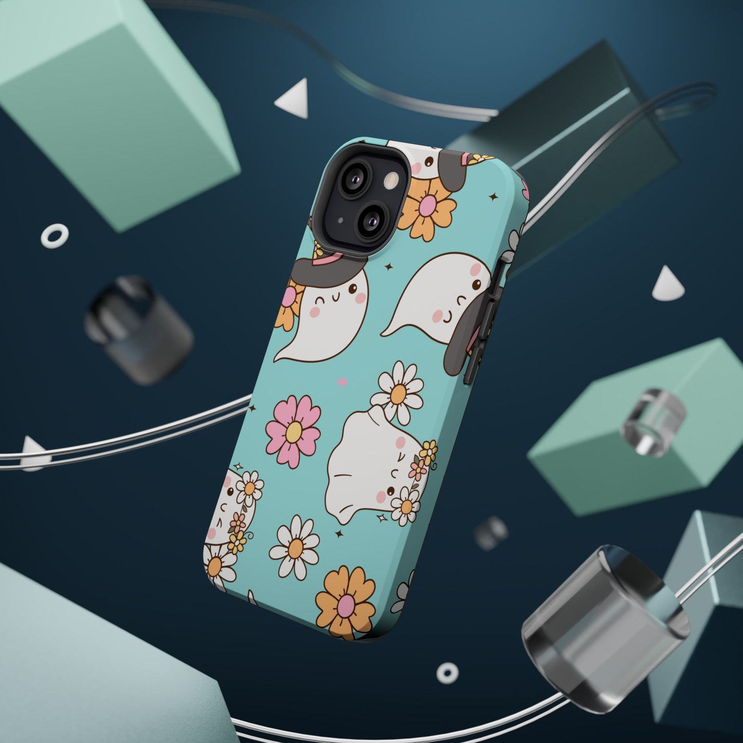 Cute Floral Ghost Magnetic Phone Case