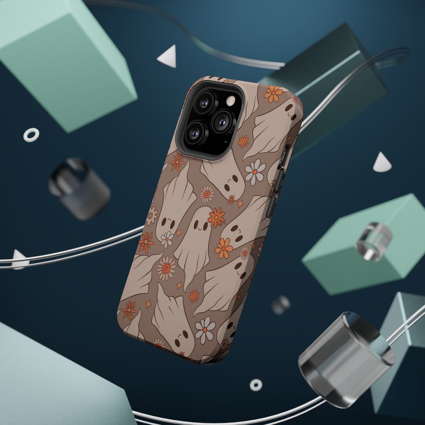 Ghostly Floral Magnetic Phone Cases