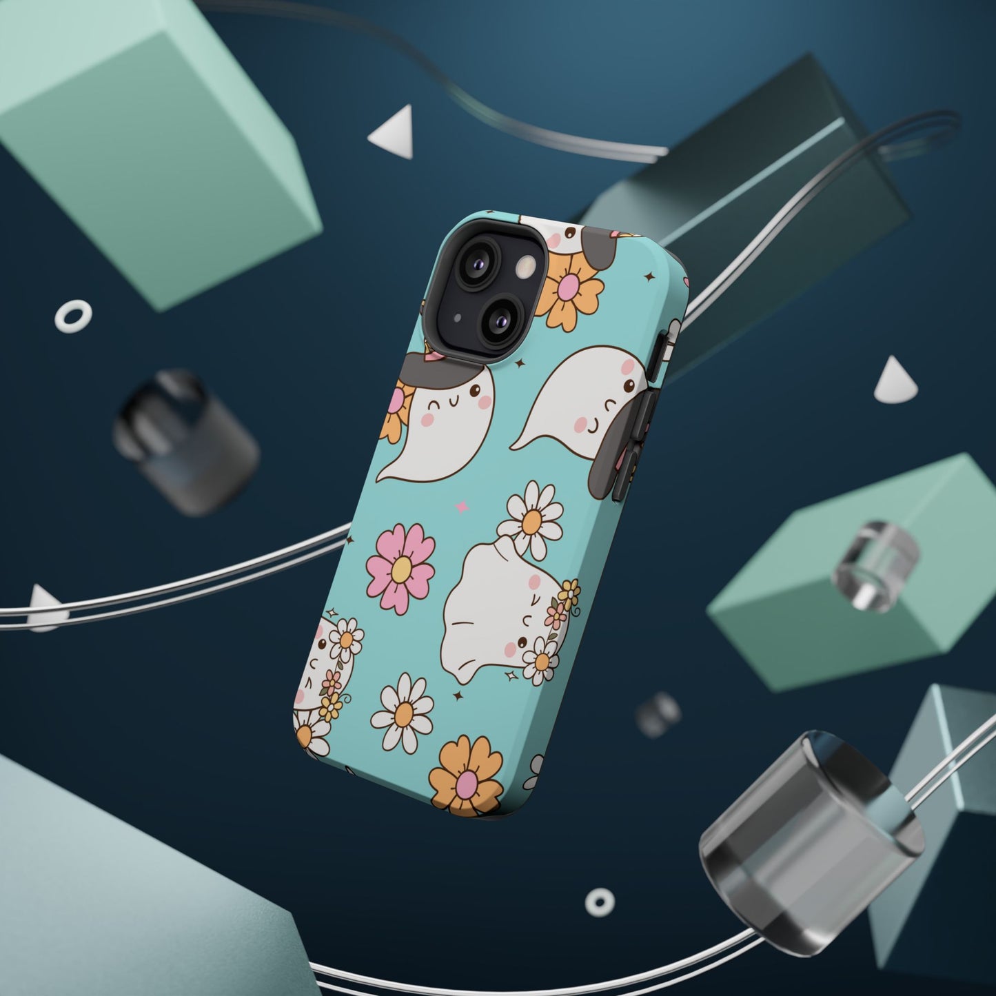 Cute Floral Ghost Magnetic Phone Case