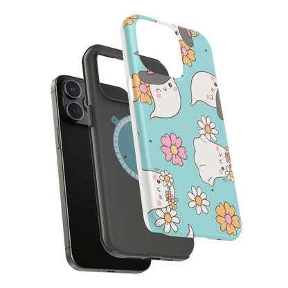 Cute Floral Ghost Magnetic Phone Case