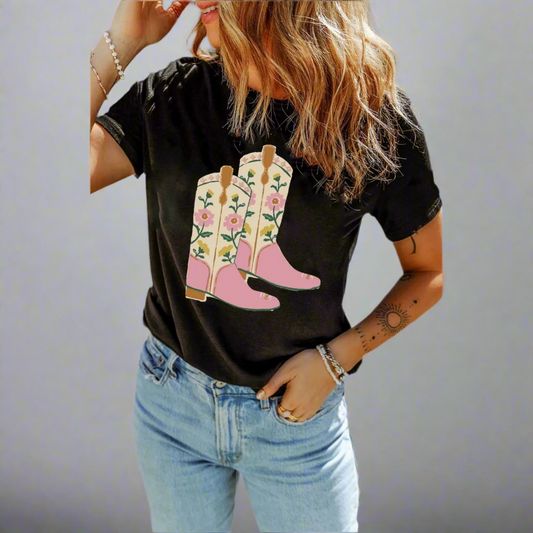 Wildflower Boots Graphic Tee
