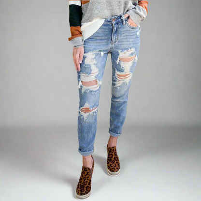 Streetwise Distressed Skinny Jeans