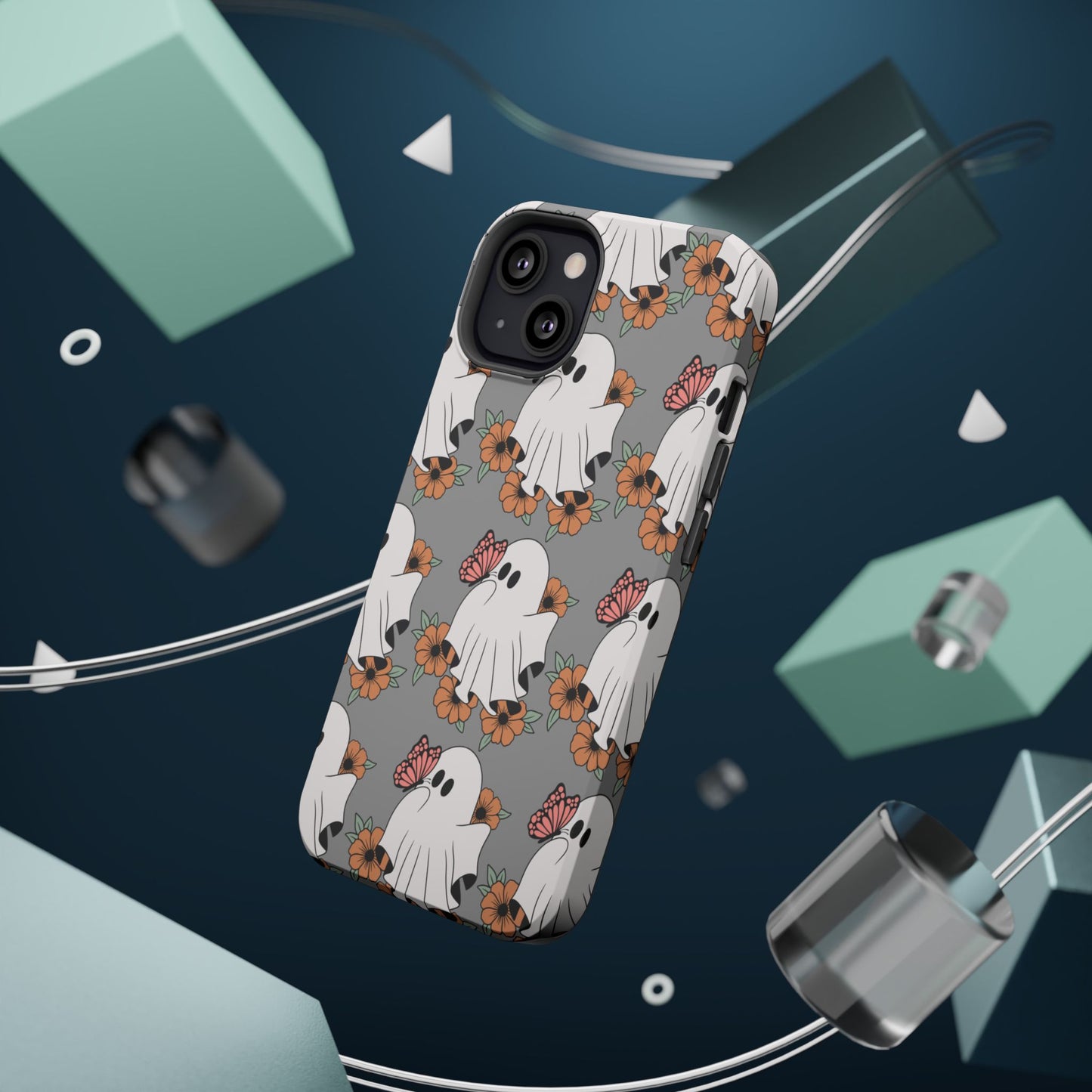 Cute Ghost Floral Phone Case