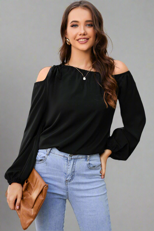 Asymmetrical Neck Blouse