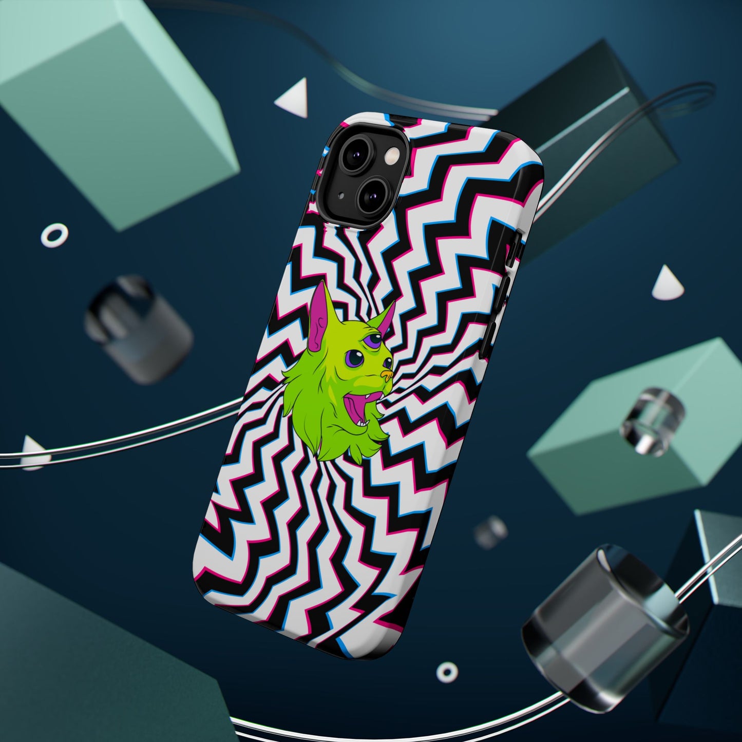 Vibrant Alien Cat Magnetic Phone Cases
