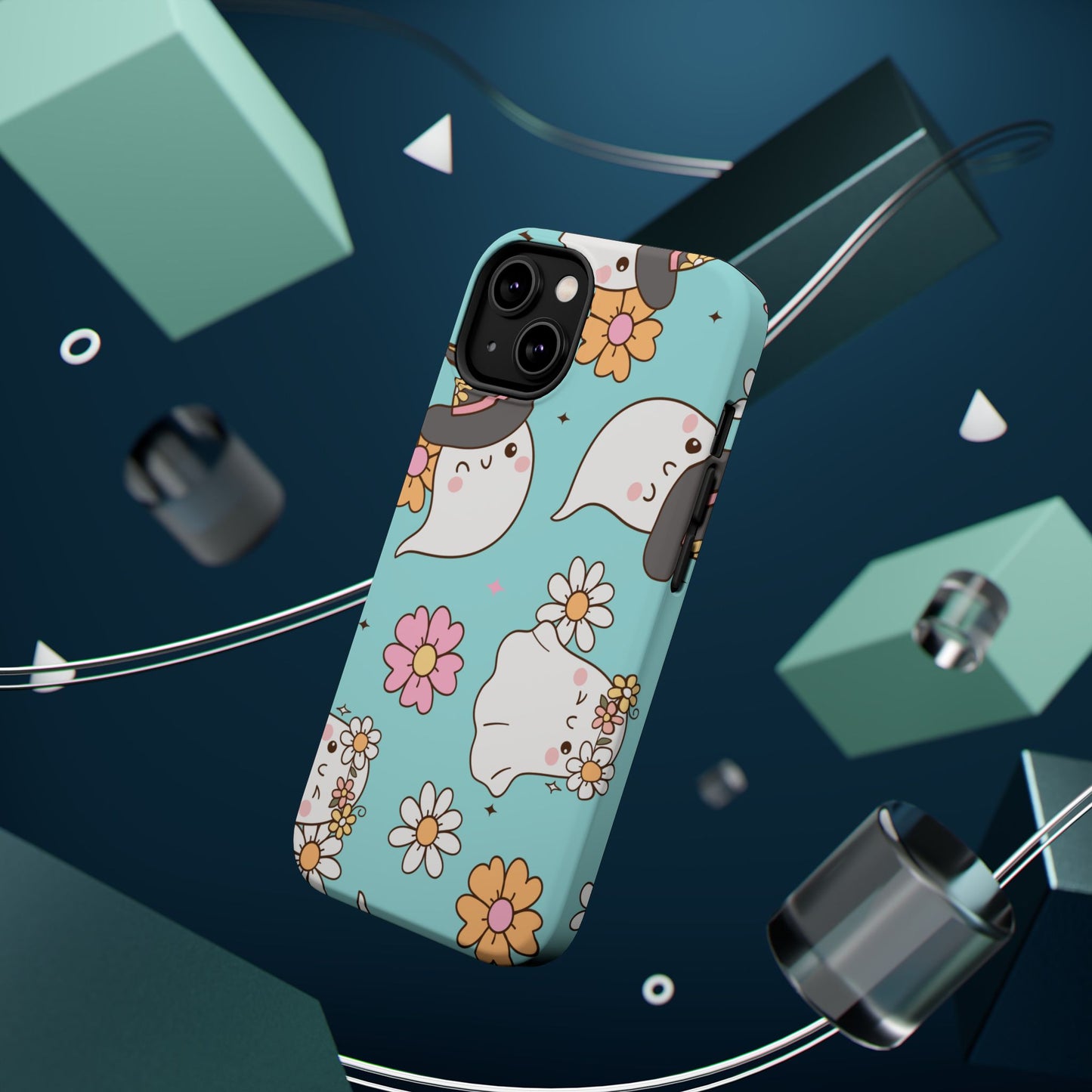 Cute Floral Ghost Magnetic Phone Case