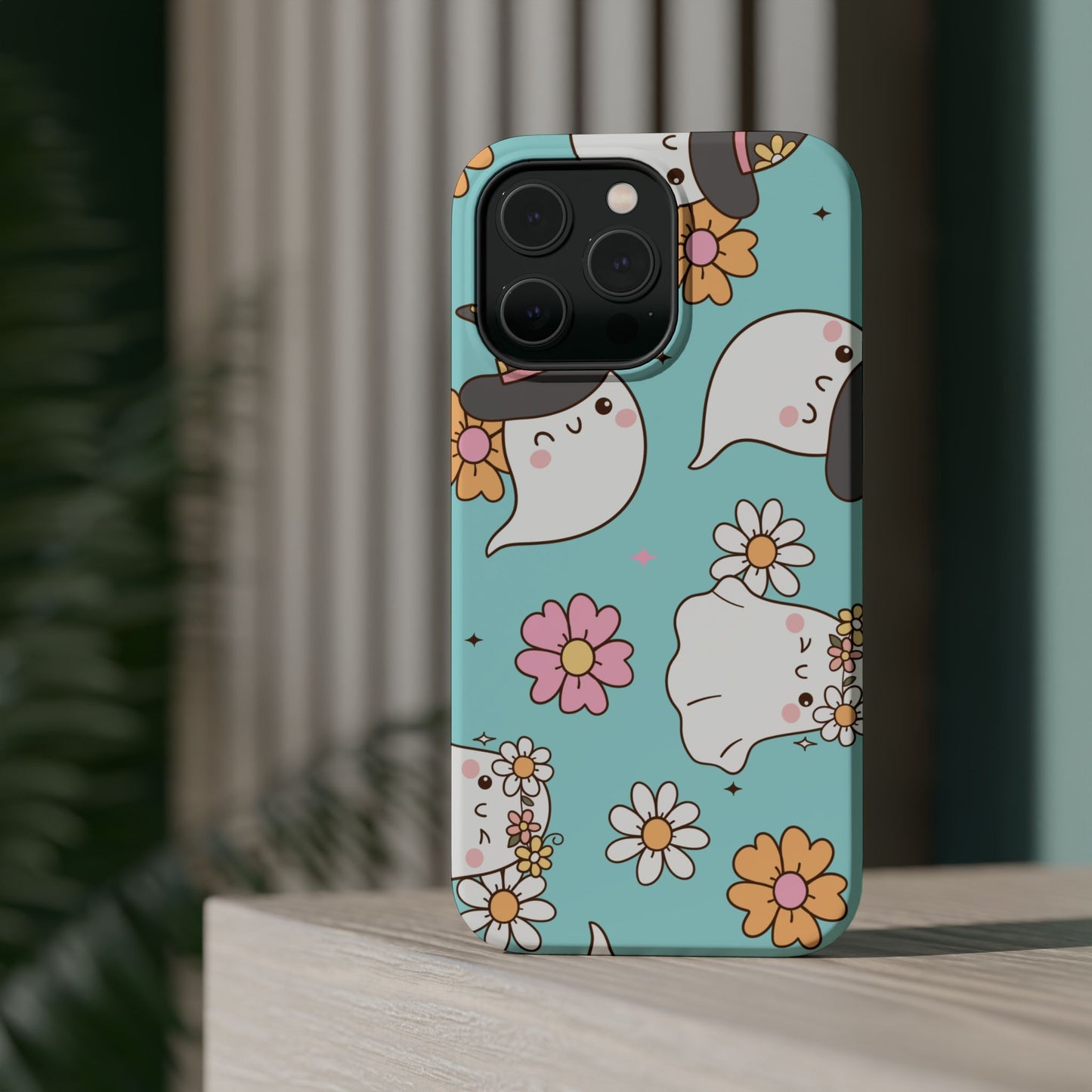 Cute Floral Ghost Magnetic Phone Case