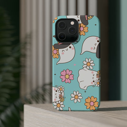 Cute Floral Ghost Magnetic Phone Case