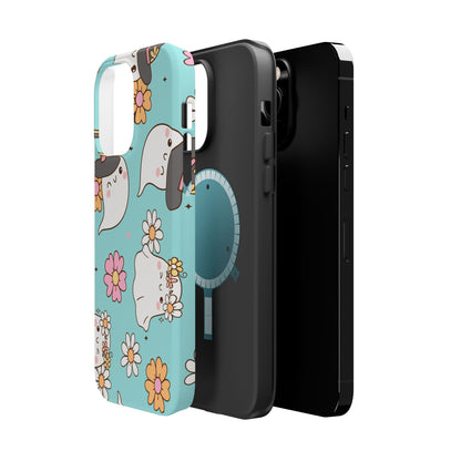 Cute Floral Ghost Magnetic Phone Case
