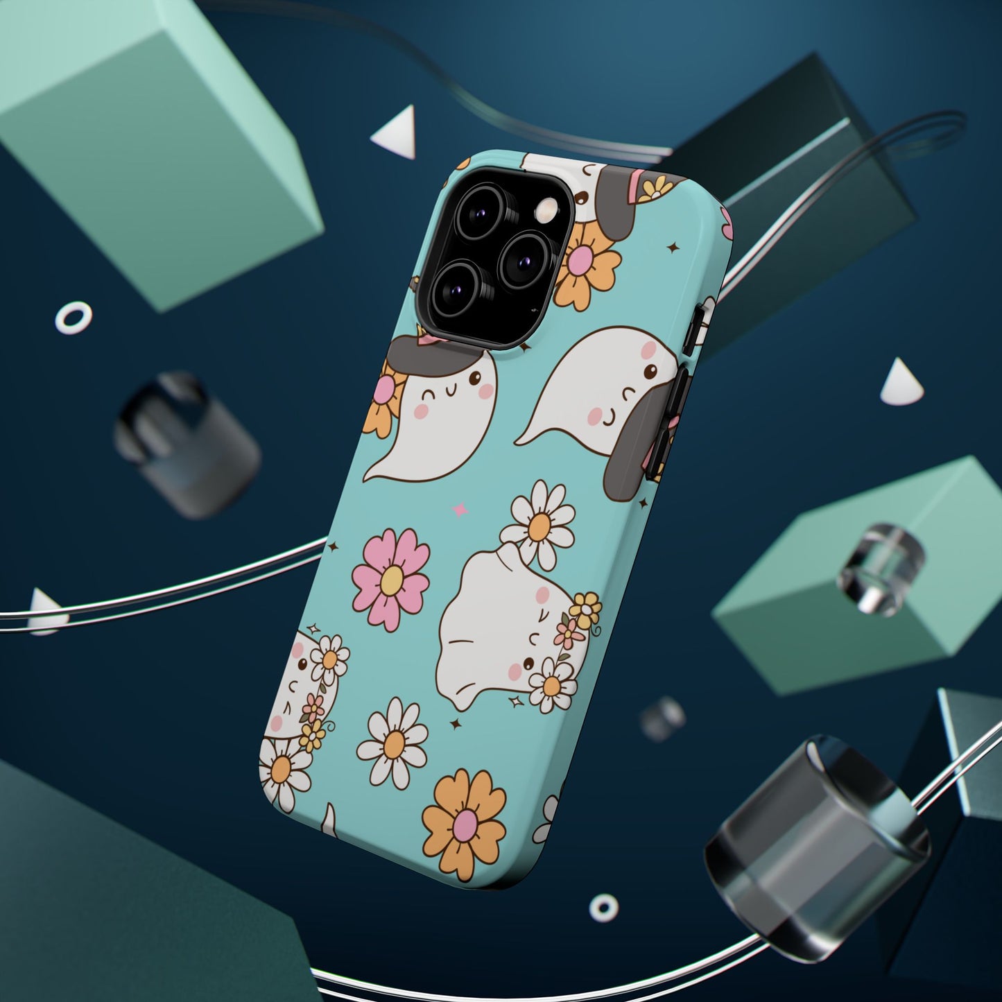 Cute Floral Ghost Magnetic Phone Case