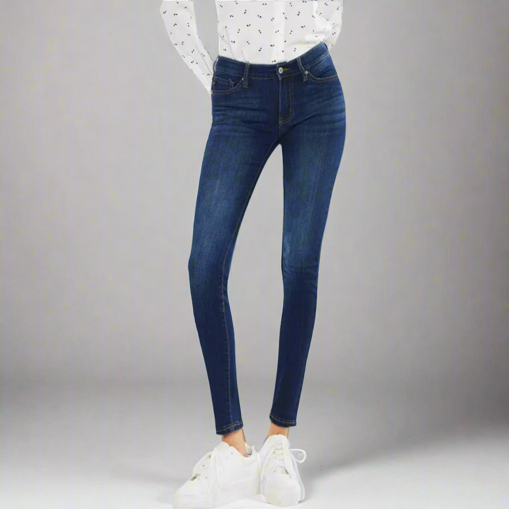 Kancan Mid Rise Super Skinny Jeans