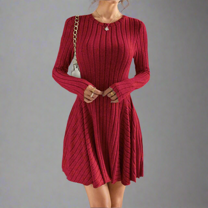 Cozy Charm Ribbed Dress